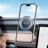 andobil upgrade tesla phone mount with strong magnets securing iPhone on the road
