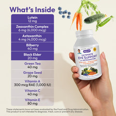 Andrew Lessman Ultimate Eye Support bottle front with 60-softgel packaging.