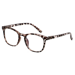 ANDWOOD square-frame glasses for teens in leopard style, versatile for work and study