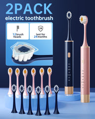 Aneebart toothbrush with hidden USB cable at the bottom, travel friendly.
