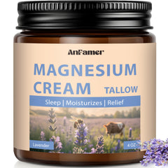 AnFamer magnesium cream bottle for sleep with lavender calm and deep hydration