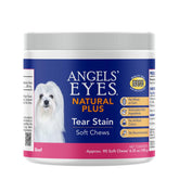 ANGELS' EYES Natural Plus beef-flavored soft chews for dogs may reduce tear staining