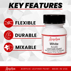 Angelus leather paint applied to sneakers for flexible color refresh.