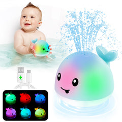 ANGGIKO whale bath toy front view for engaging bath time fun