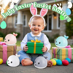 ANGGIKO colorfully lit whale in action attracts baby attention during bath play.