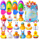 ANGGIKO Easter ducks pack front view, colorful and kid-friendly bath time companions.