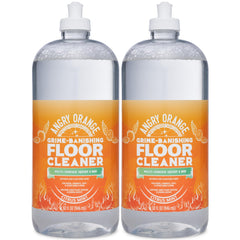 ANGRY ORANGE citrus-mint floor cleaner 32oz bottle for fast, streak-free cleaning on sealed floors.