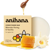 ANIHANA Manuka Honey Conditioner Bar with vanilla fragrance for refreshed, lightly conditioned hair.