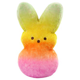 Animal Adventure Rainbow Shaggy Bunny Peeps Plush, front view, a cuddly Easter companion for kids