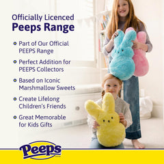 Animal Adventure Rainbow Shaggy Bunny Peeps Plush, side view, soft texture for comforting play