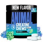 Animal Creatine Chews lemon tub, convenient pre and post-workout fuel.
