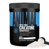 Animal Creatine Monohydrate powder bottle front showing clean label for strength and endurance.
