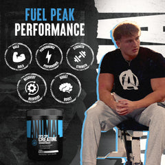 Animal Creatine Monohydrate powder mixed in shaker for quick, smooth blend.