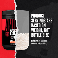 Animal Cuts bottle back label details ingredients and usage for weight management.