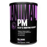 Animal PM sleep aid bottle showing a full 30-day supply for restful nights
