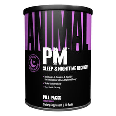Animal PM sleep aid bottle showing a full 30-day supply for restful nights