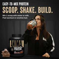 Animal Whey Isolate preworkout shake prepared for sustained energy and flavor