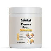 Aniwell DermaPrex bottle with anchovy oil supports skin health and may ease itching