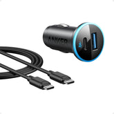 Anker 323 car charger with dual ports for fast charging on the go.
