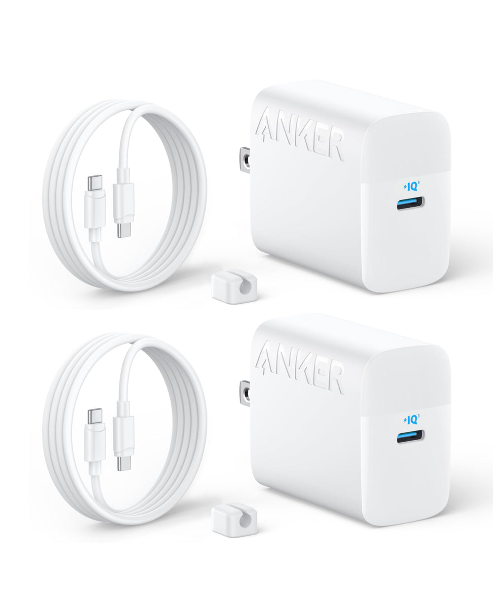 Anker 45W USB-C charger block with PPS delivers quick charging for compatible devices.