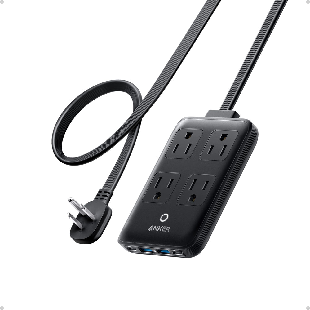 Anker charging station 8-in-1 top view, compact desktop hub for versatile charging.