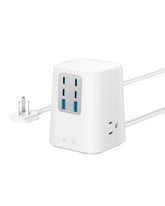Anker 9-in-1 desktop charger front view powering multiple devices efficiently