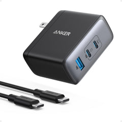Anker Nano 100W charger front view powering multiple devices