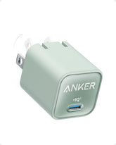 Anker Nano Charger 30W front view showing compact GaN design for travel power