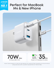 Anker Nano Charger mini-size fits pockets for effortless travel