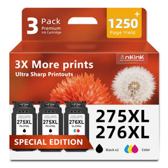 Ankink 275XL black ink cartridge for crisp text.