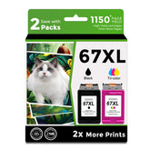 Ankink 67XL black-tricolor pack in box ready for DeskJet and ENVY printers