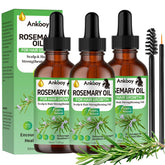 ANKOOY Rosemary Oil bottle pour for easy scalp application and invigorating aroma.