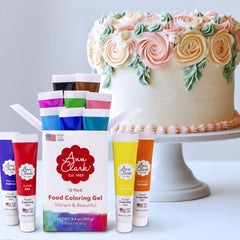 Ann Clark gel coloring in bubblegum pink creates soft pastel tones for frosted treats