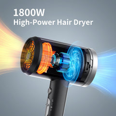ANNE BETTY dryer with diffuser attachment defines curls and minimizes frizz