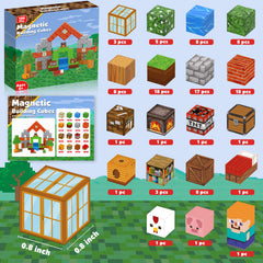 Annexfun magnetic blocks patterns 19 elements encourage creative problem-solving during play