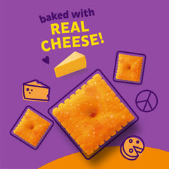 Annie's Cheddar Squares on a plate for a quick after-school snack.