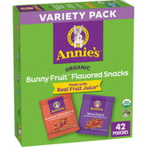 Annie's Organic Bunny Fruit Snacks Summer Strawberry pouch for lunchboxes on-the-go.