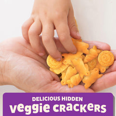 Lunchbox scene featuring Annie's Hidden Veggies crackers for easy, tasty bites.
