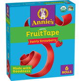 Annie's Organic Fruit Tape Swirly Strawberry rolls for lunchbox fun.