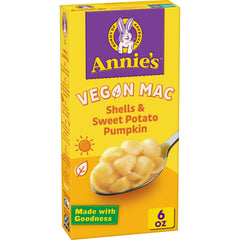 Annie's Organic Vegan Mac Shells in a warm bowl for a quick kid-friendly dinner.