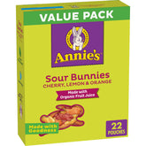 Annie's Sour Bunnies fruit snacks bunny close-up, perfect for lunchboxes.