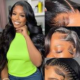 Annione 30-inch lace front wig with body wave for natural movement.