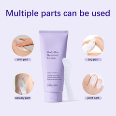 Annsky Hair Removal Cream spatula usage for precise application
