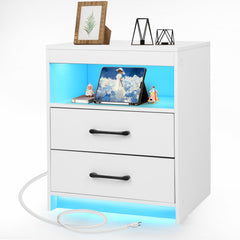 Ansefe nightstand ambient light top display enhances bedside decor with soft color options