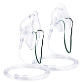 ANSNF oxygen mask front view; clear design for comfortable adult use.