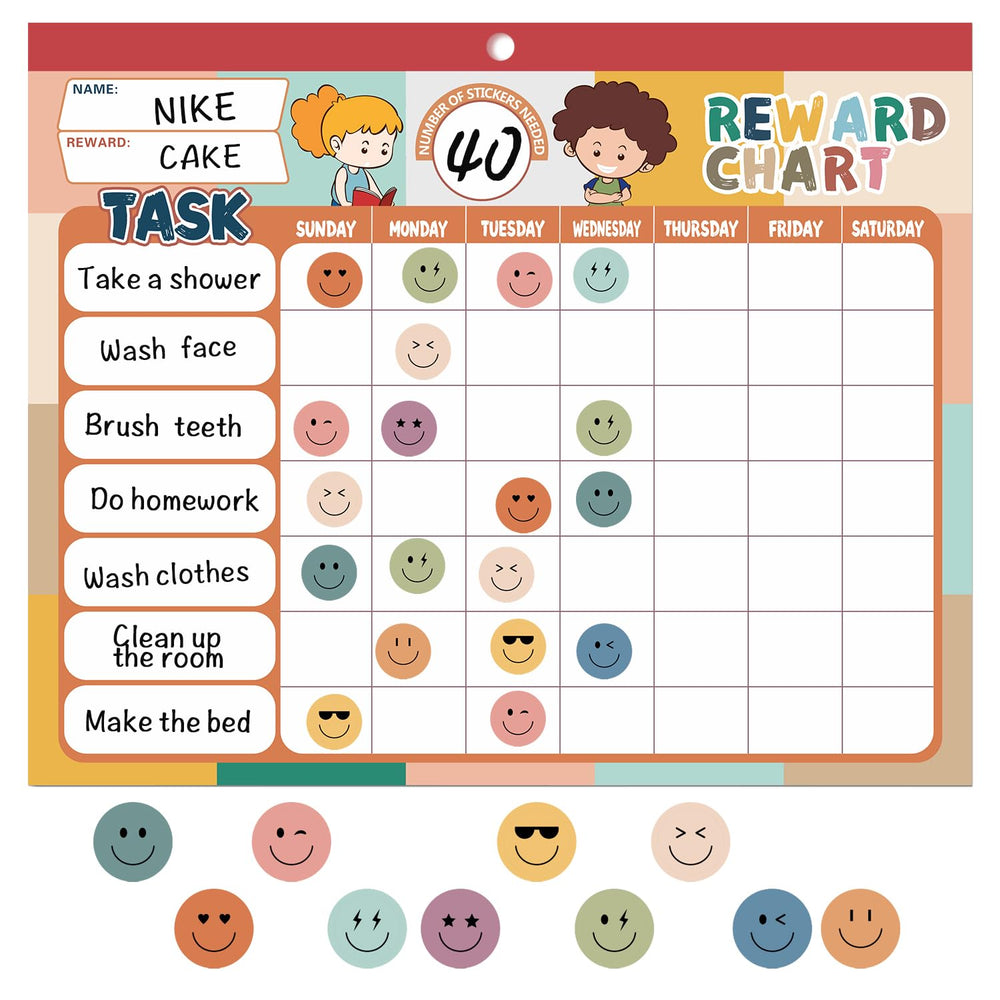 ANSTROUT Boho 32-Chore Chart pad helps organize daily tasks and routines.