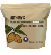 Anthony's Blanched Almond Flour bag highlights a pure, simple ingredient for gluten-free baking.