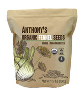 Anthony's fennel seeds whole bulk bag releasing fresh aroma for spice blends.