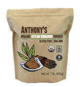 Anthony's Organic Ceylon Cinnamon Powder in a 1lb bottle for baking and tea