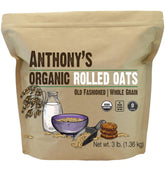 Anthony's Organic Rolled Oats bag—gluten-free, wholesome breakfast base